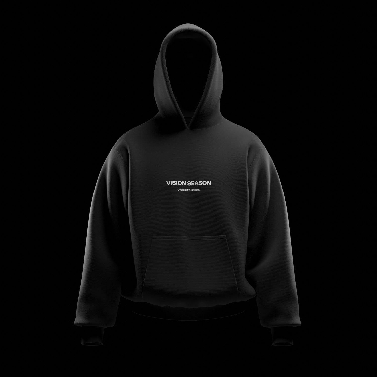 3D Oversized Boxy Hoodie Mockup