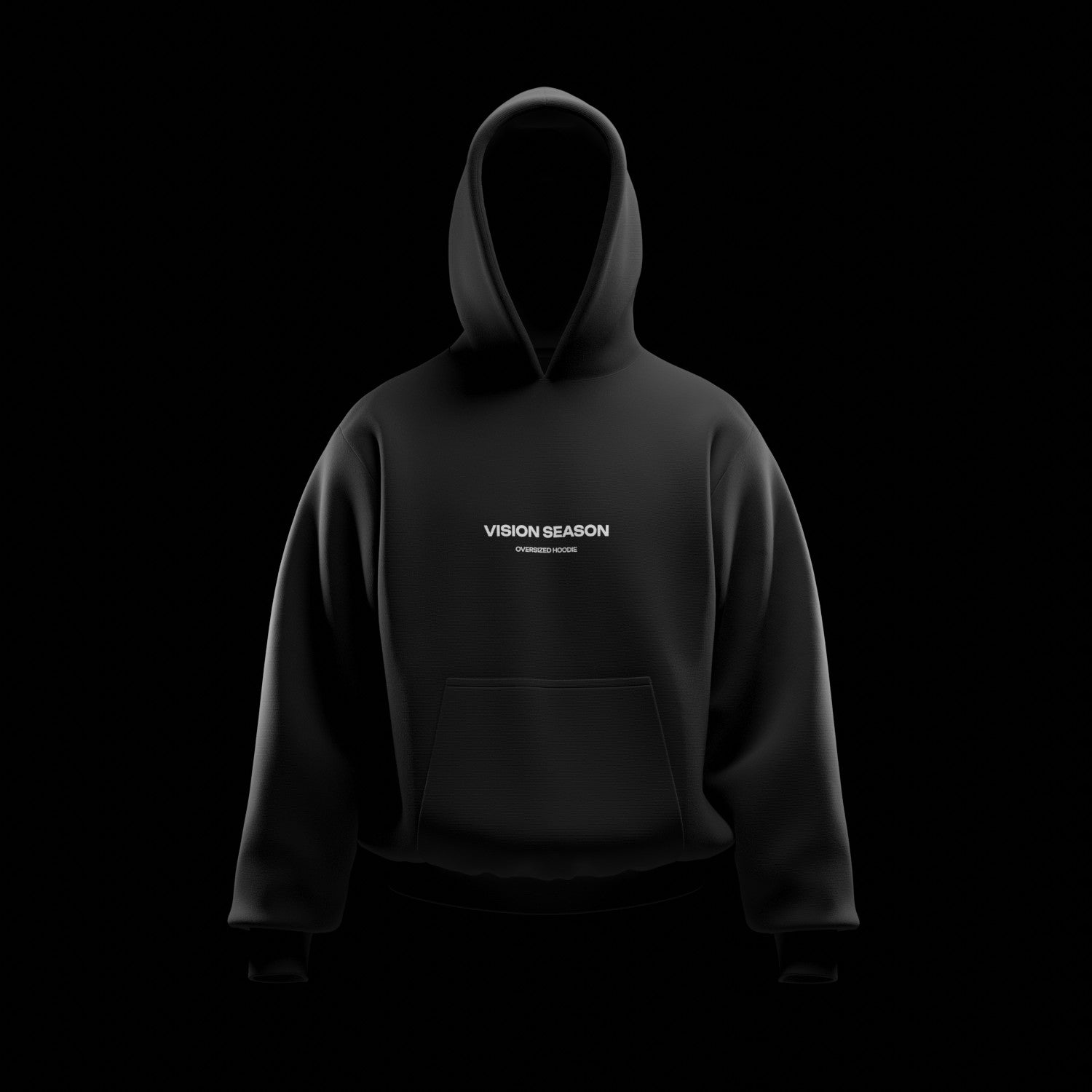 3D Oversized Boxy Hoodie Mockup