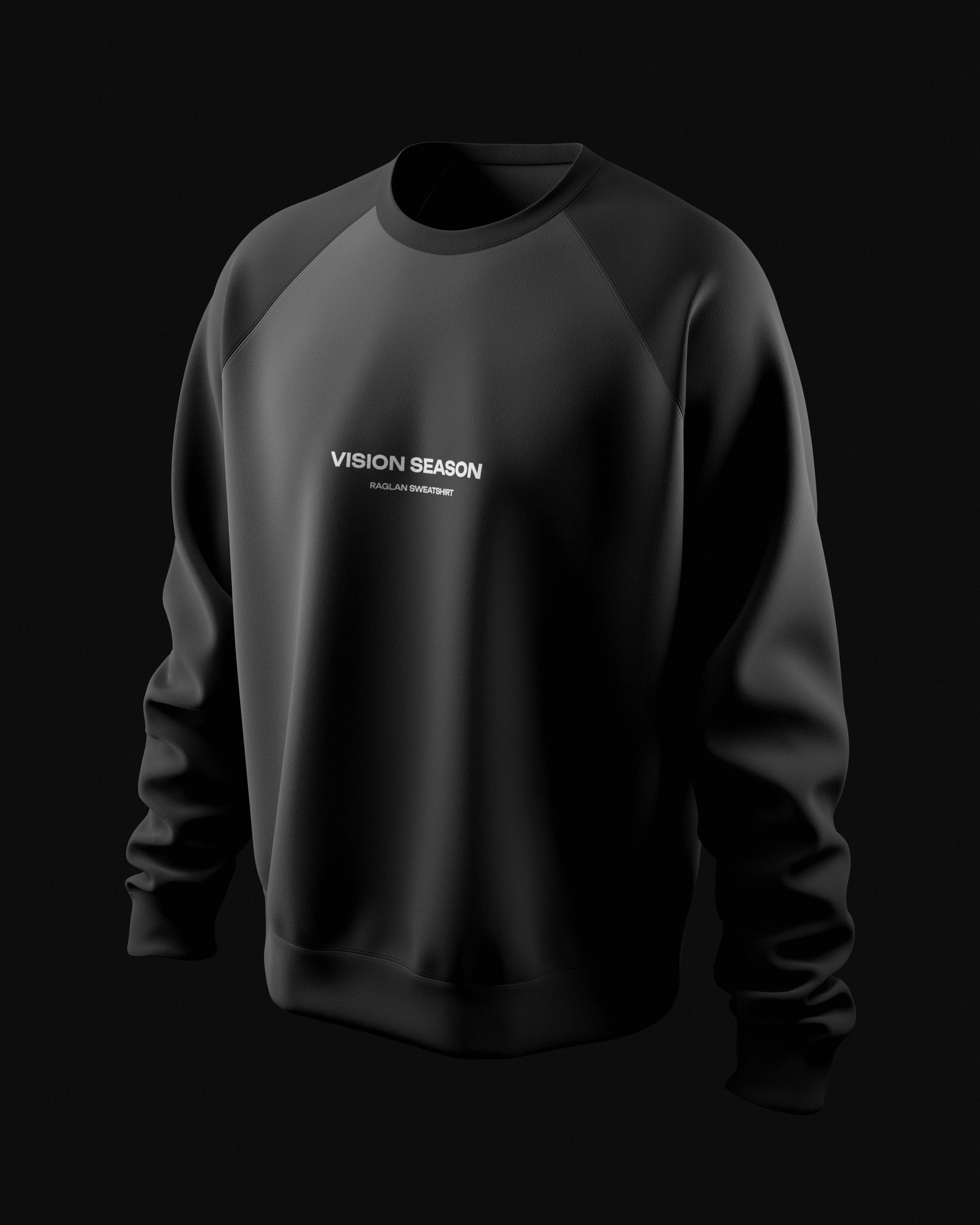 3D Raglan Sweatshirt Mockup