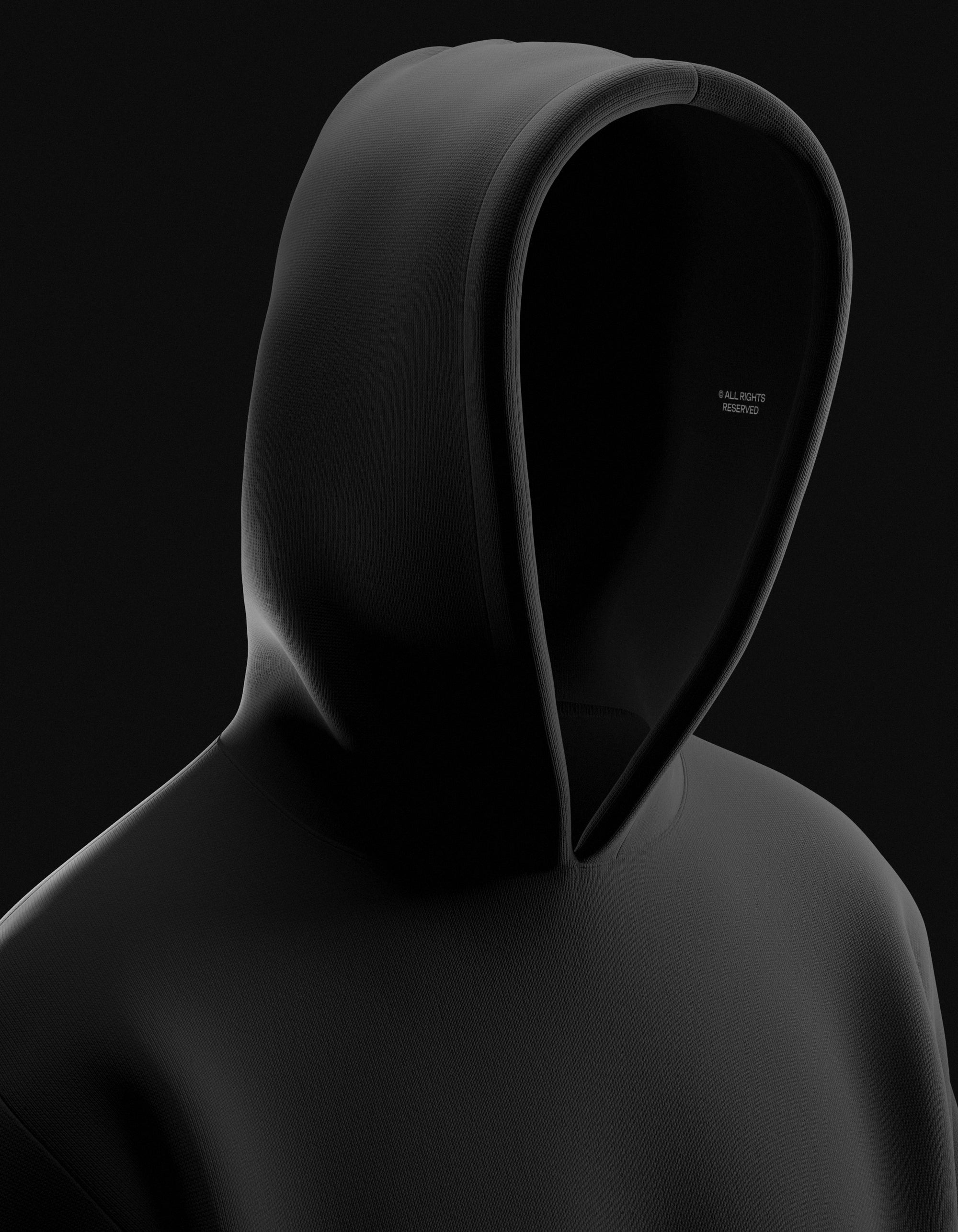 3D Oversized Boxy Hoodie Mockup