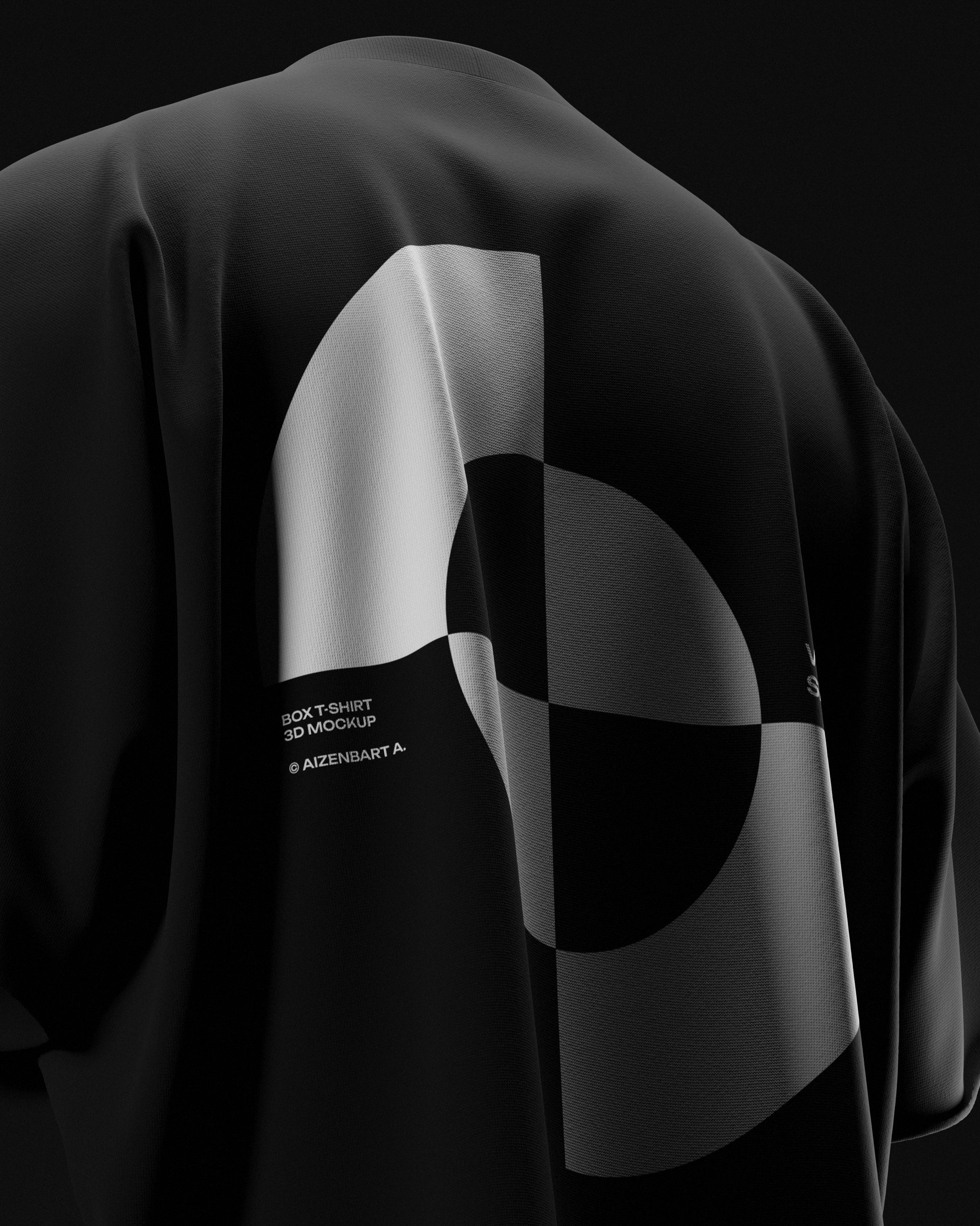 3D Heavy Boxy T-Shirt Mockup