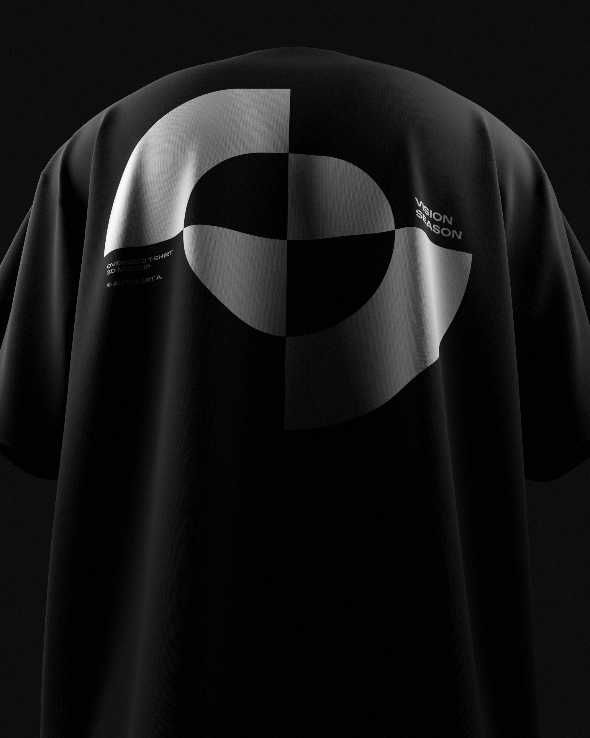 3D Oversized T-Shirt Mockup v2