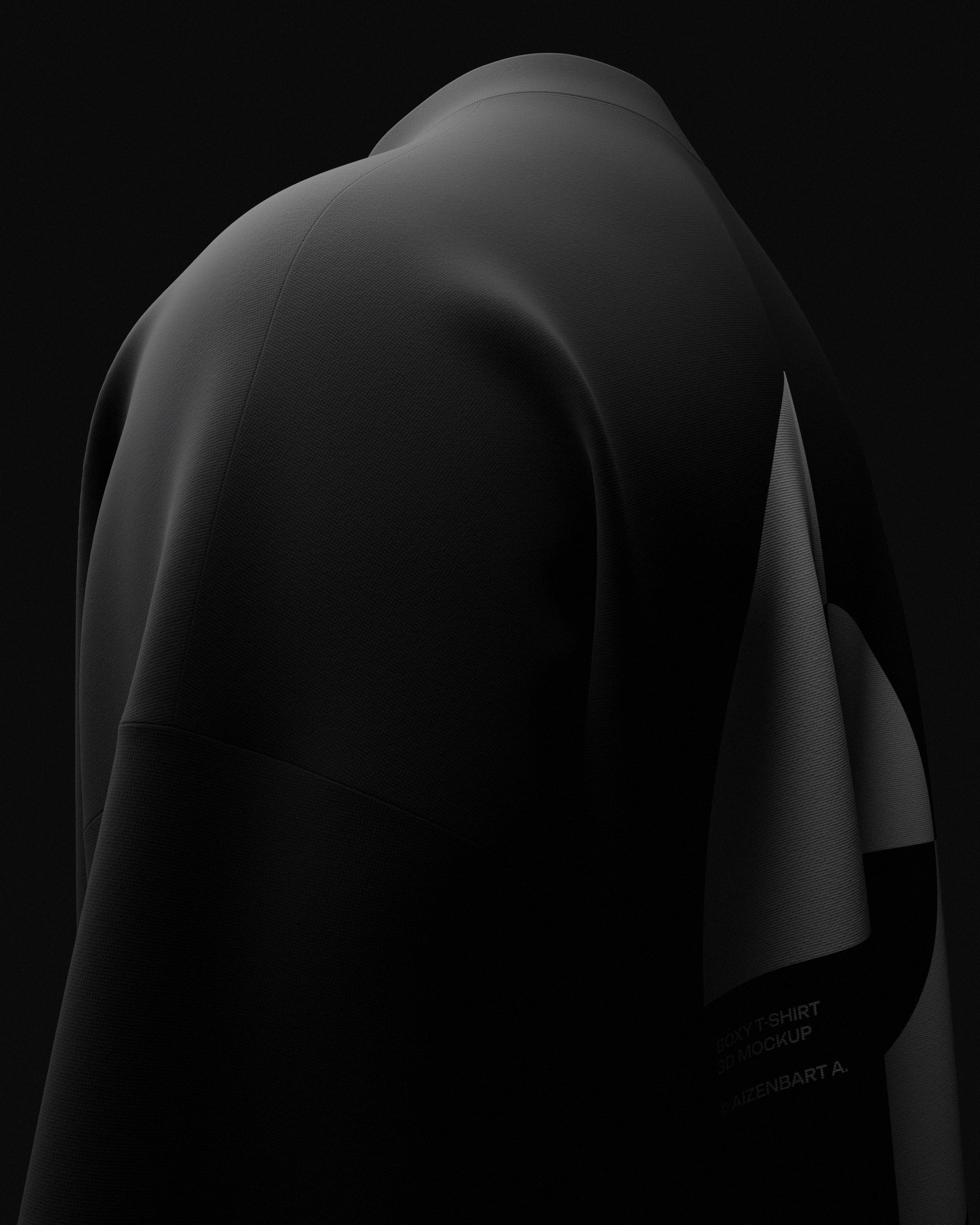 3D Oversized Boxy T-Shirt Mockup v2