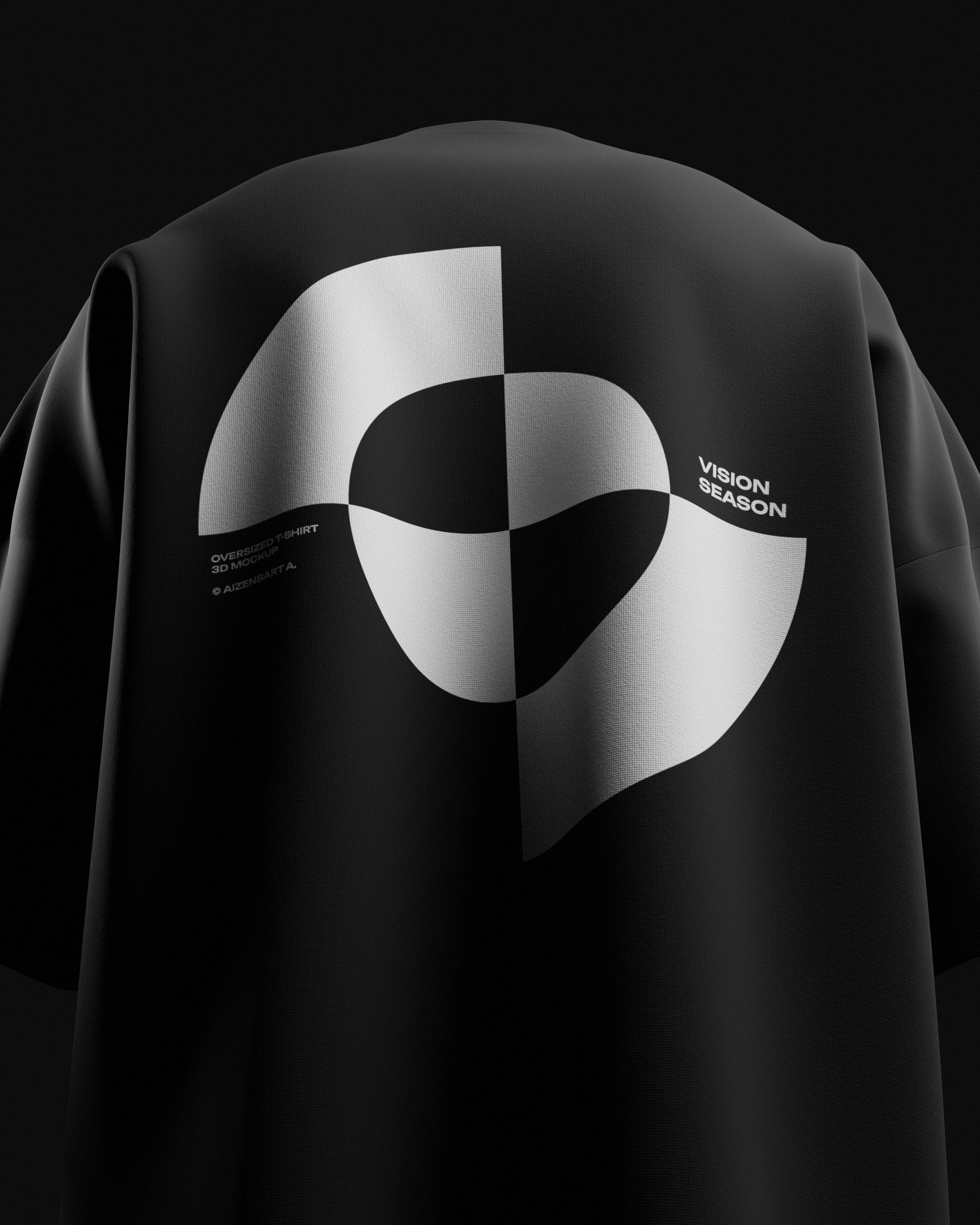 3D Oversized T-Shirt Mockup