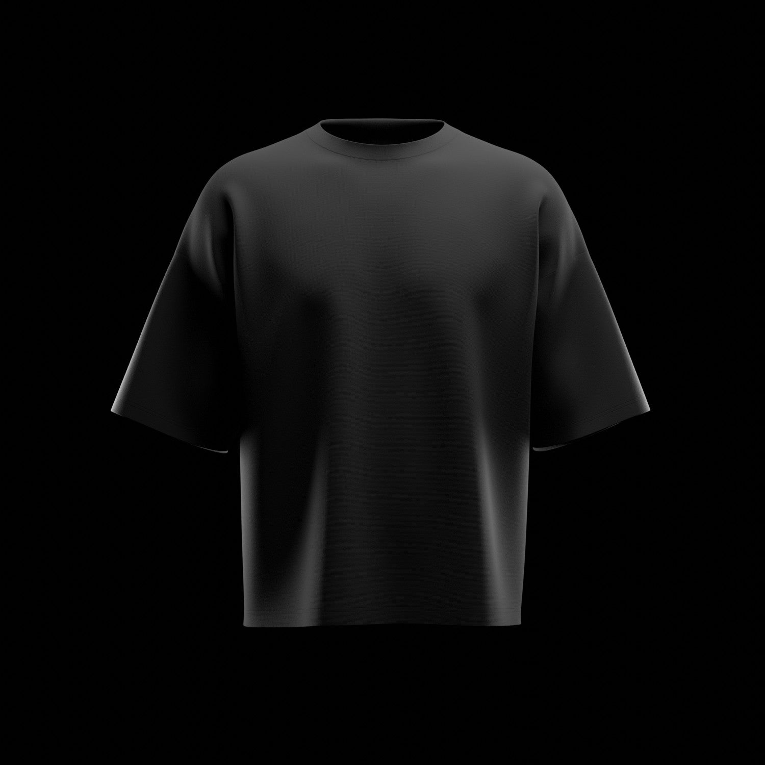 3D Cropped Oversized T-Shirt Mockup