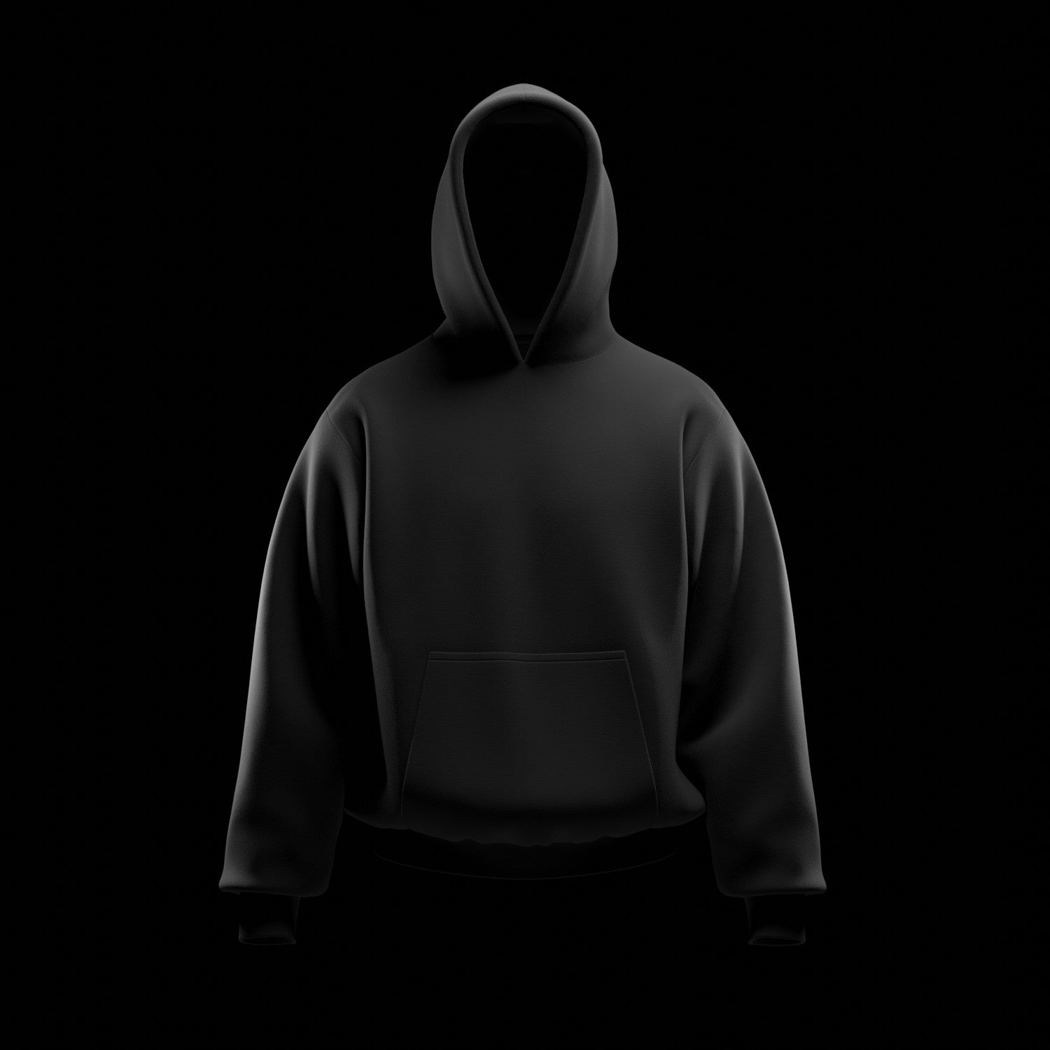 3D Oversized Boxy Hoodie Mockup