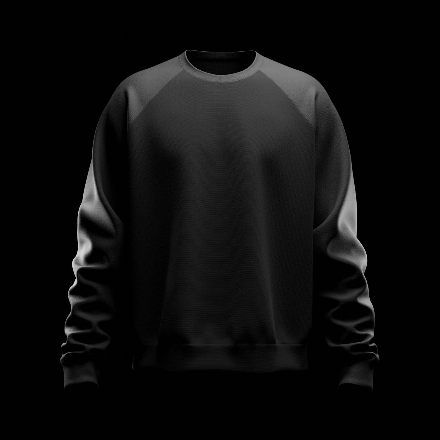 3D Raglan Sweatshirt Mockup