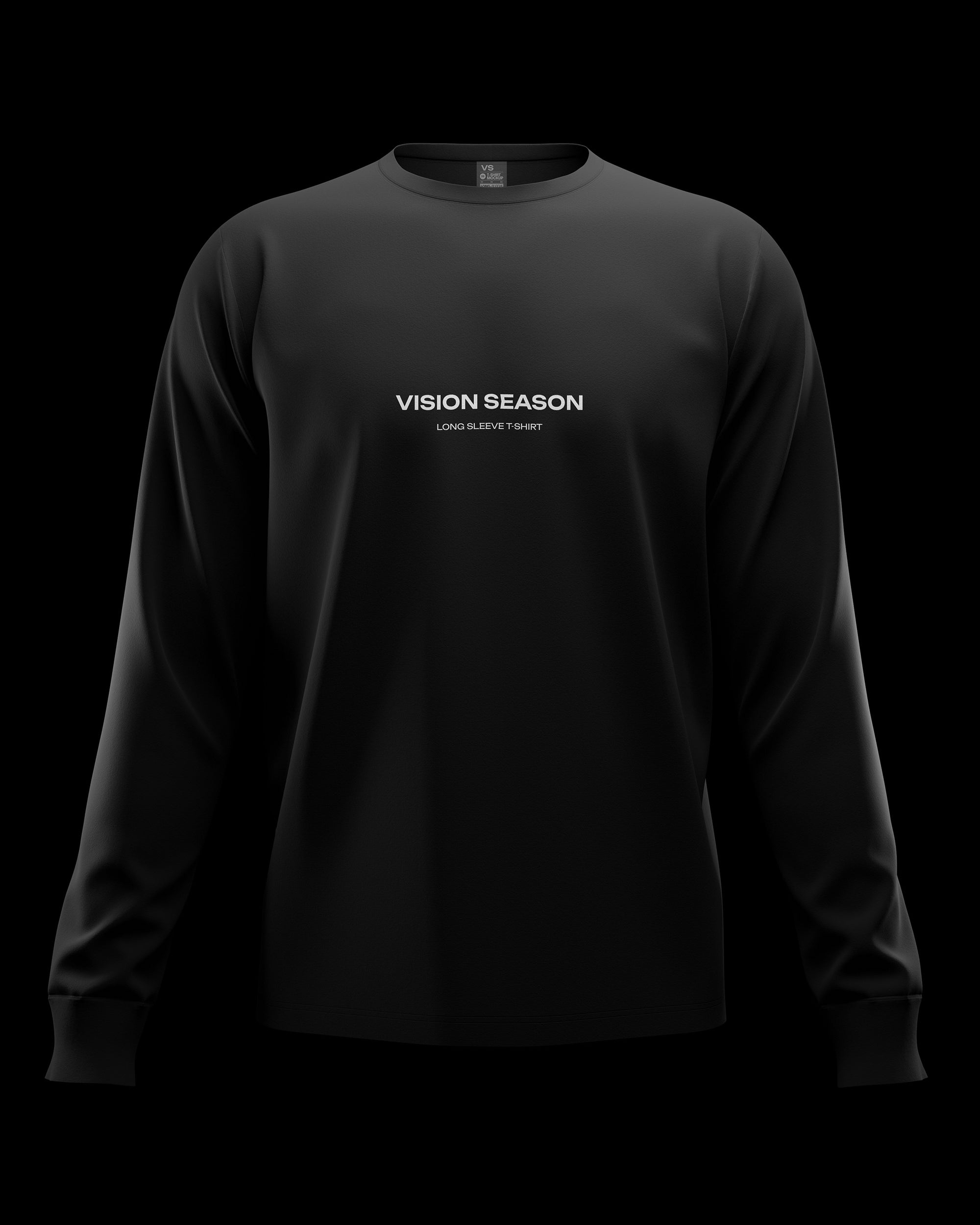 2D Long Sleeve T-Shirt Mockup