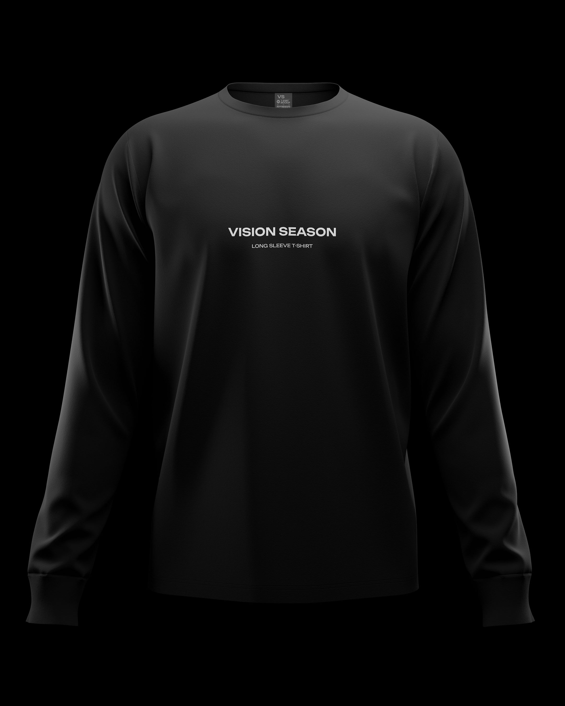 2D Long Sleeve T-Shirt Mockup