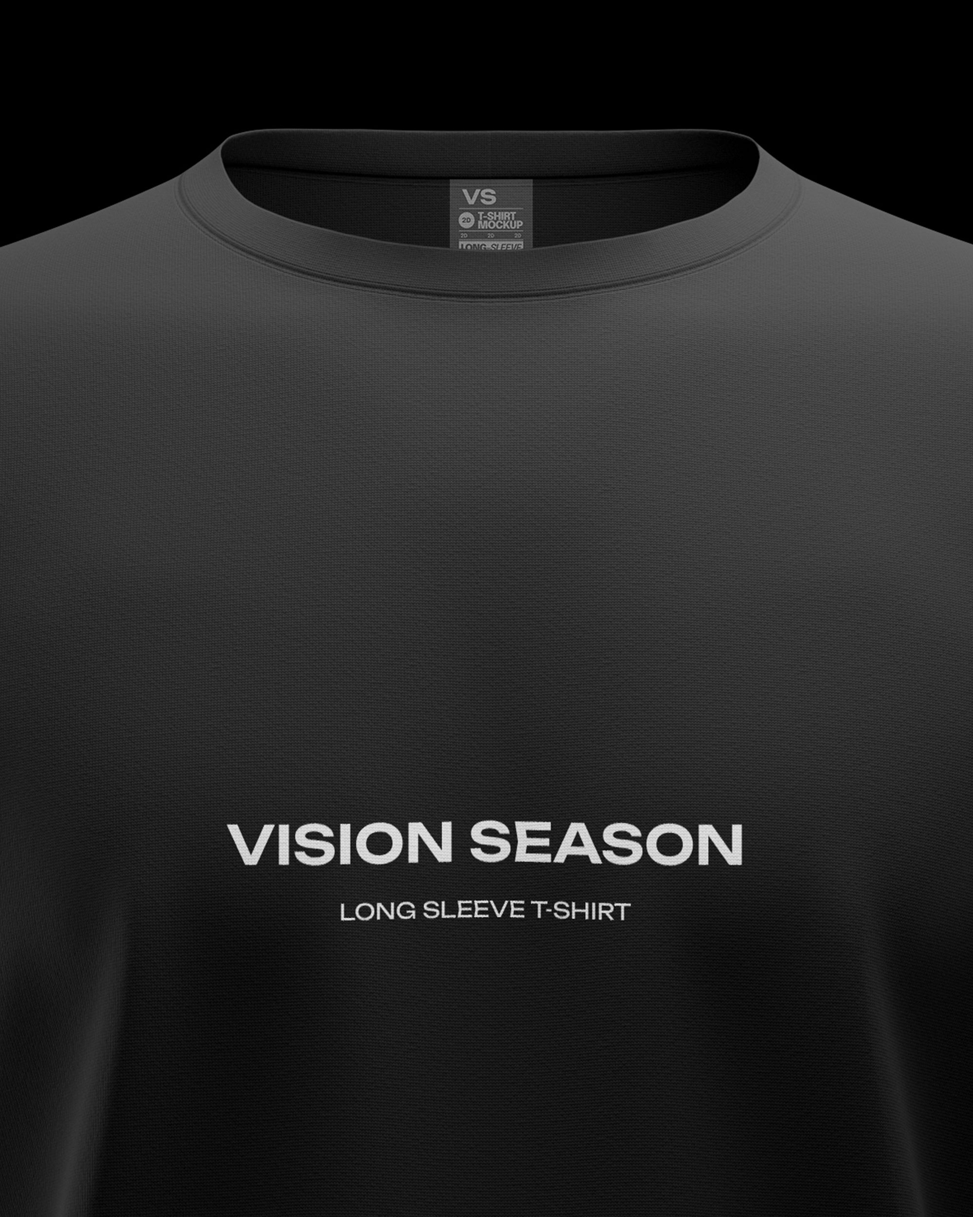 2D Long Sleeve T-Shirt Mockup