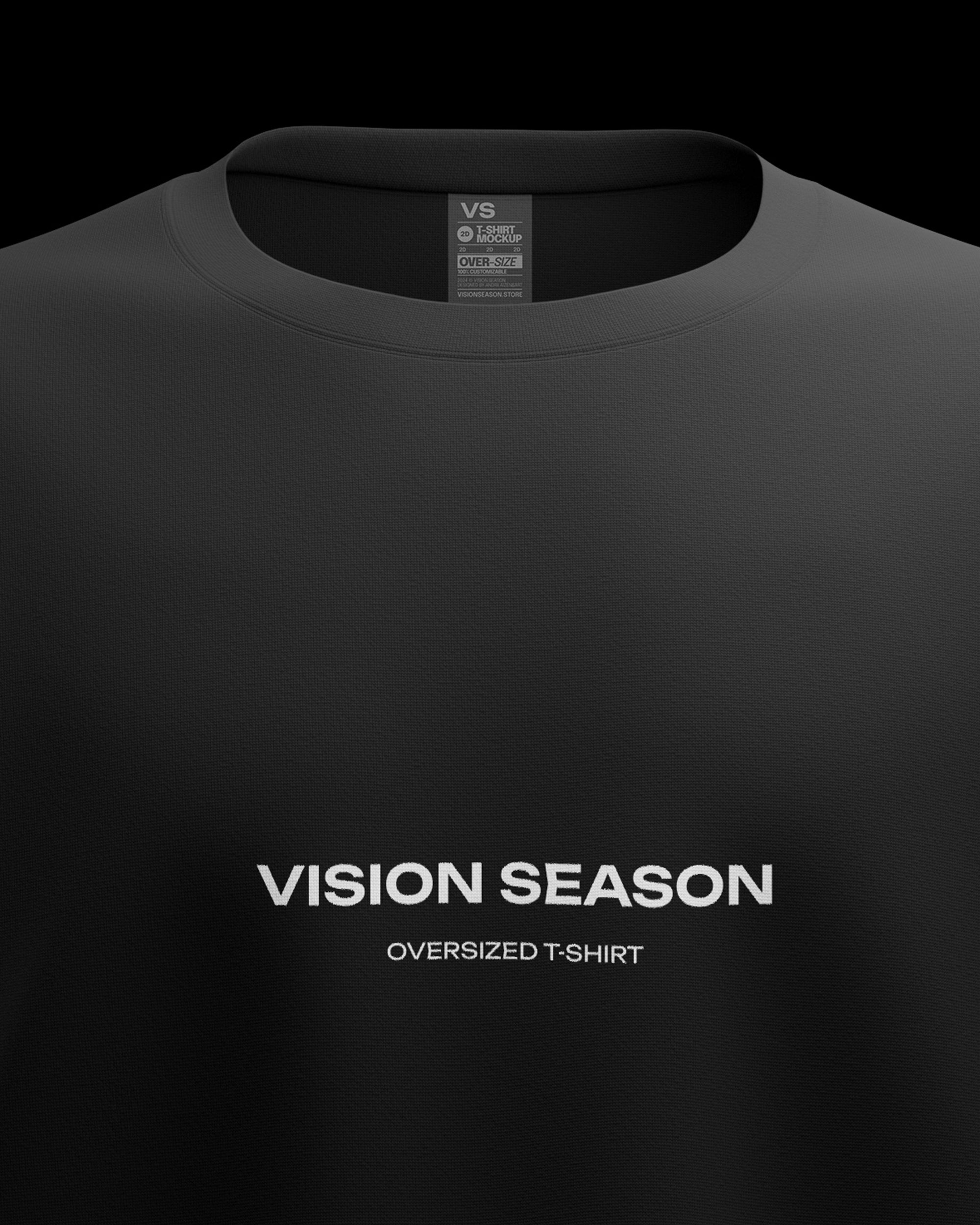 2D Oversized T-Shirt Mockup