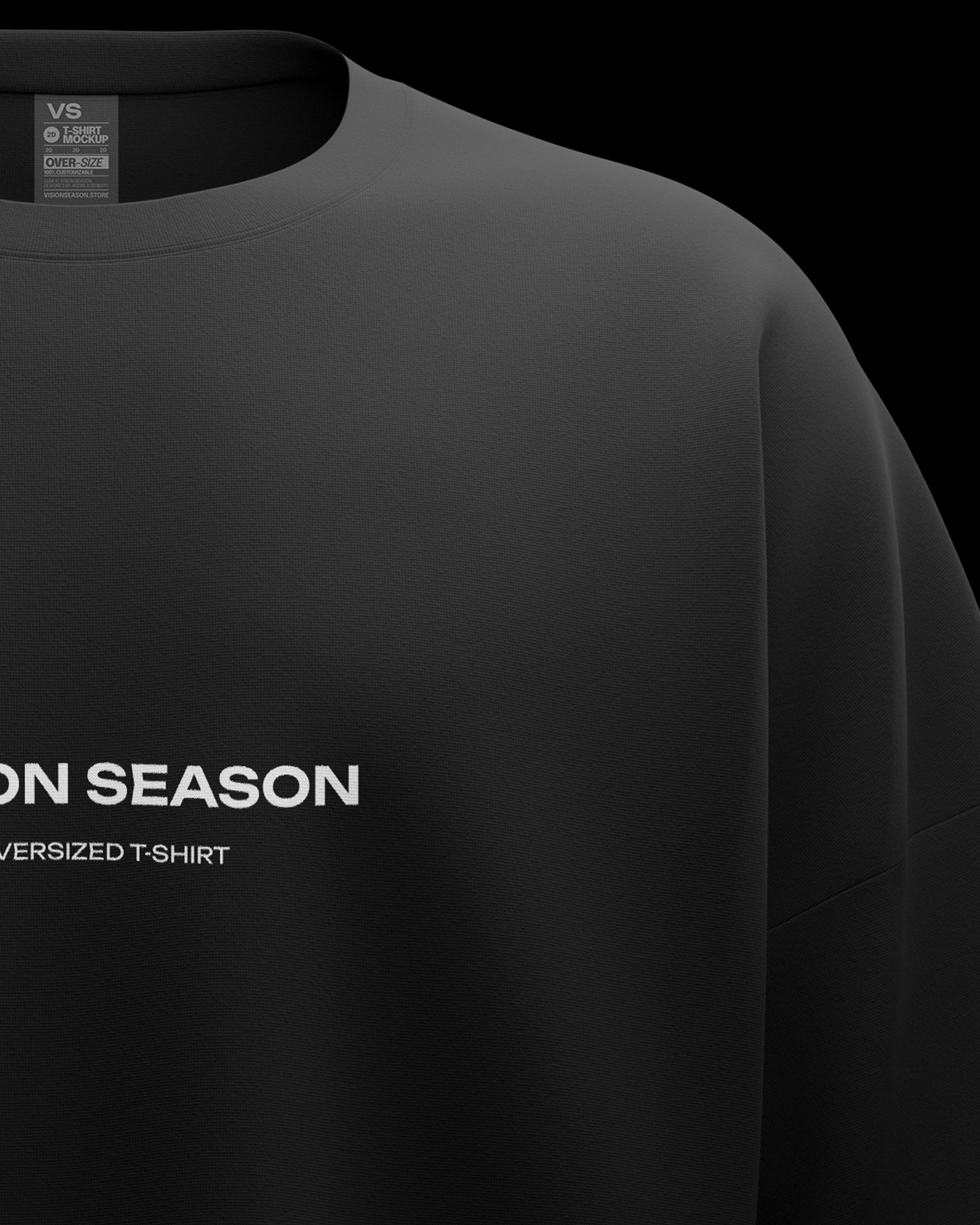 2D Oversized T-Shirt Mockup