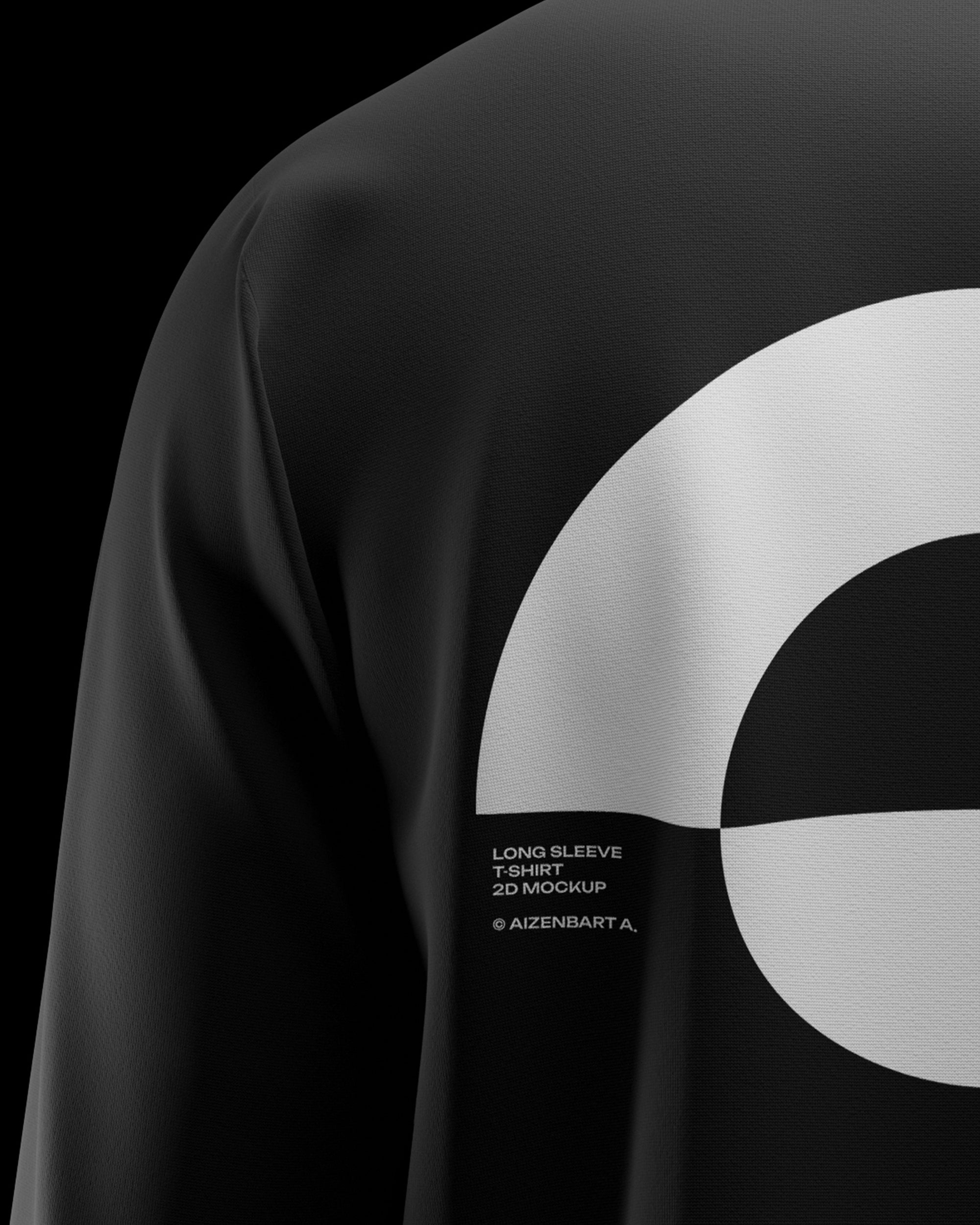 2D Long Sleeve T-Shirt Mockup