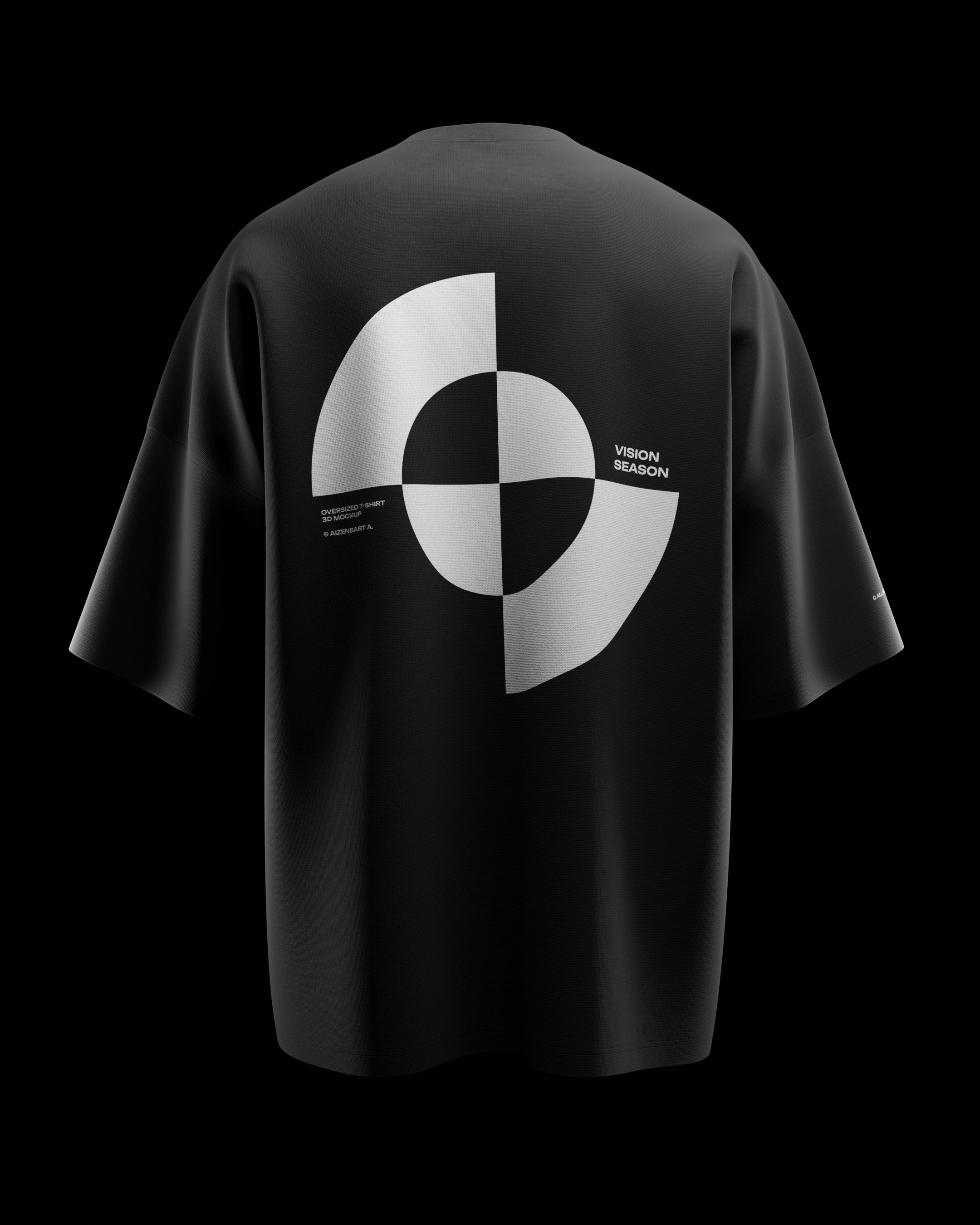 3D Oversized T-Shirt Mockup