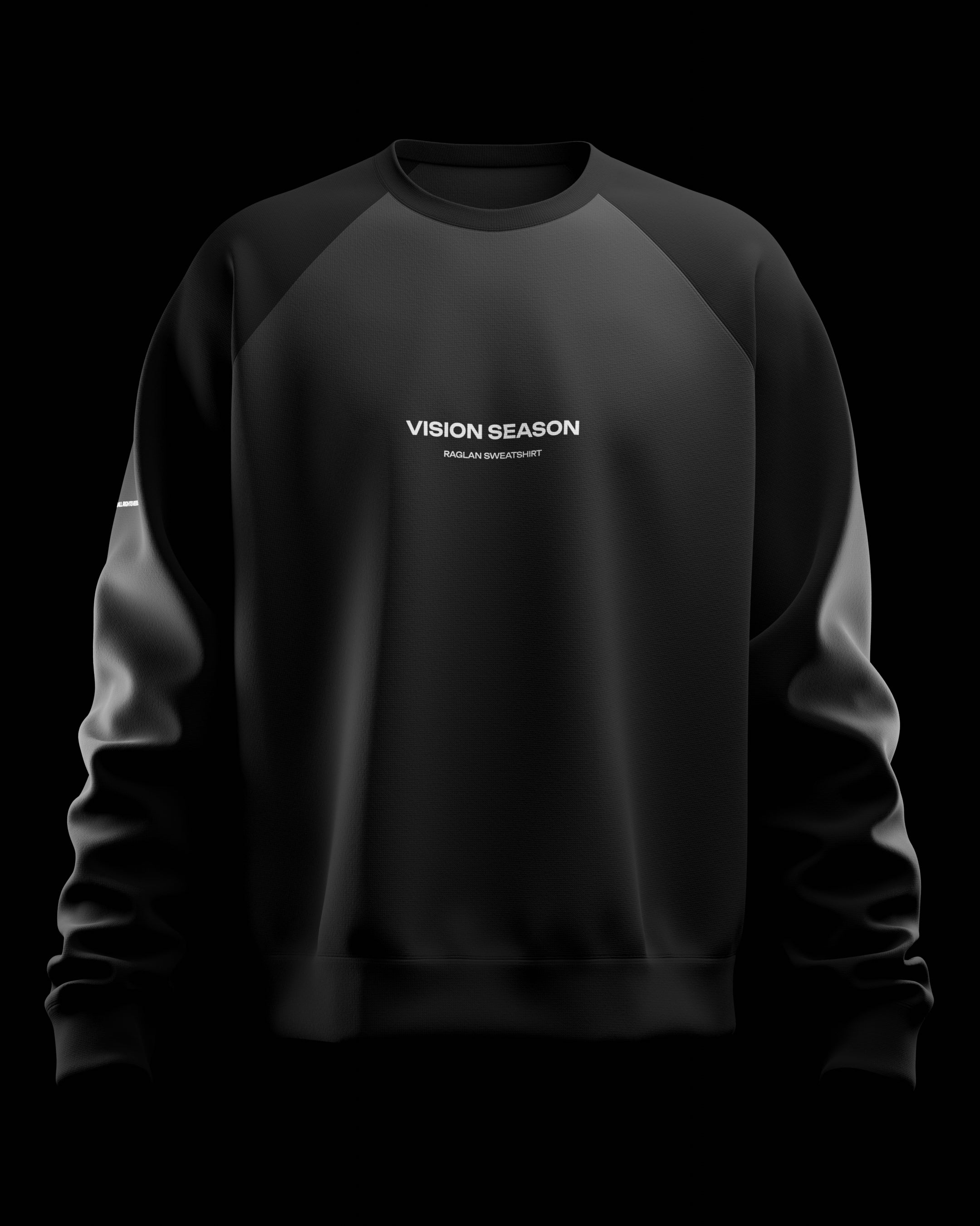 3D Raglan Sweatshirt Mockup