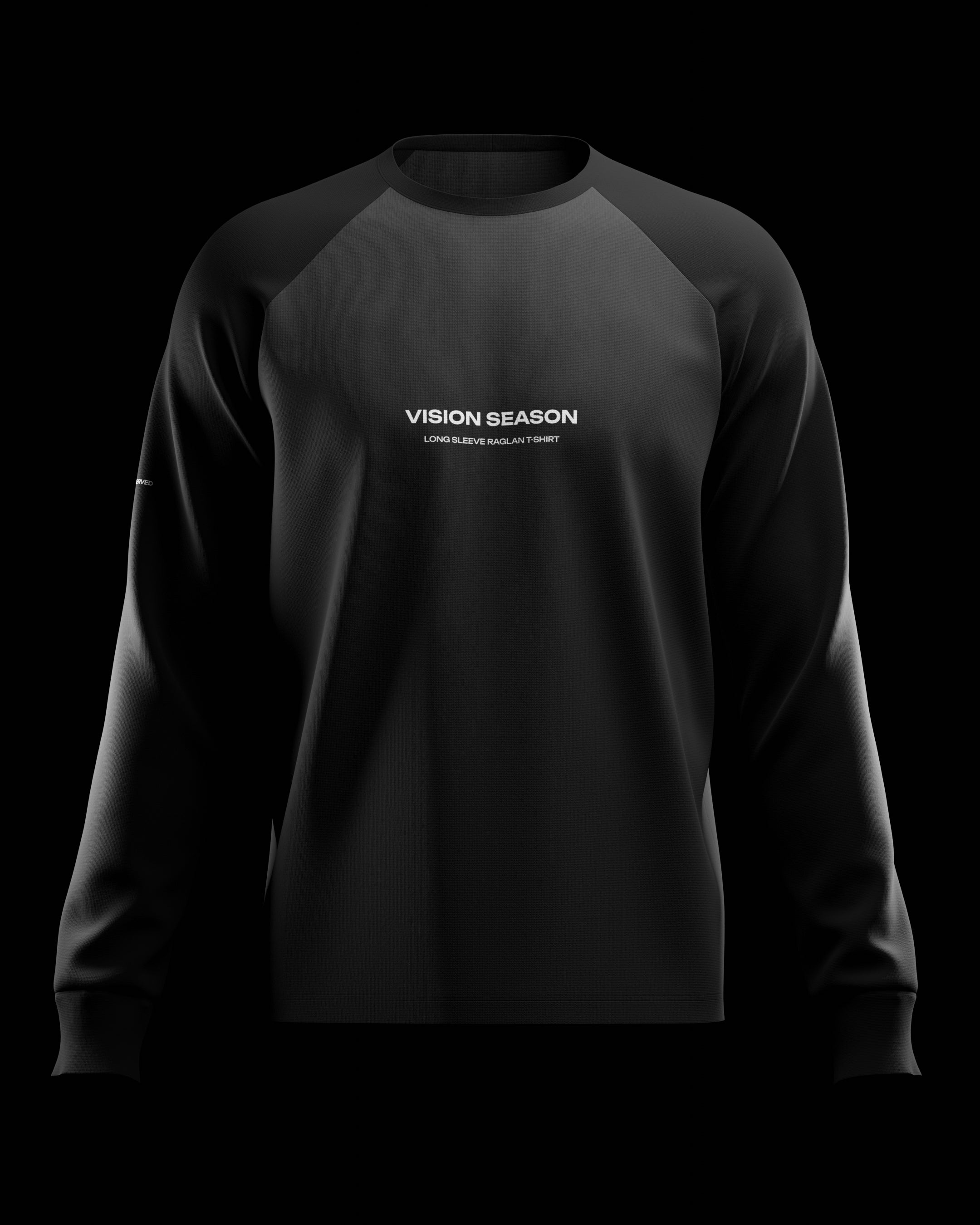 3D Long Sleeve Raglan T-Shirt Mockup